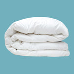 King/California King white all-season down-alternative comforter, breathable and hotel-quality for vacation rentals