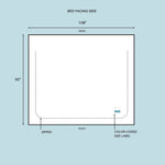 King/Cal King white cotton, triple-zip duvet cover, size specifications