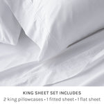 fix linens simple sort sheets. king sets includes, 2 king pillowcases, 1 fitted sheet, 1 flat sheet