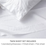 fix linens simple sort sheet set twin. 2 standard pillowcases, 1 fitted sheet, 1 flat sheet